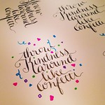 Throw kindness around like confetti #pointedpenpractice #moderncalligraphy #brauseef66
