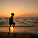 Child sunset