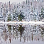 Snowy river reflections