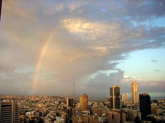 Rainbow over Tel Aviv