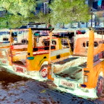 Myanmar - Mandalay - Streetlife - Auto Rickshaws - Public Transport - Three Wheeler - 5bb