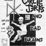Circle Jerks, Dead Kennedys, Bad Brains punk hardcore flyer