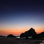 Silhoette Sunset, Bedruthan Steps