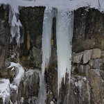 Ice waterfall beside Rv 85 road. Gullesfjordbotn-Hinnoya-Lofoten Vesteralen-Norway. 0077