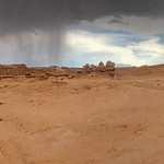 Rain Coming Across The Desert