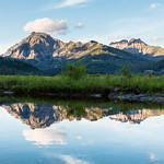 Soda Butte Creek sunset reflections