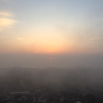 A shift in the winds; more fog, less smoke.