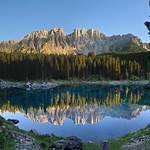 Latemar nel lago di Carezza