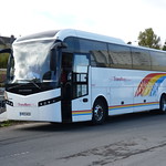 Shaw (The Traveller's Choice) of Carnforth Volvo B9R Jonckheere SHV PE13HCD at Melrose Drive, Leith, Edinburgh, on 2 October 2017.