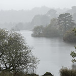Rydal water in the pouring rain.