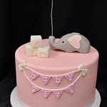Elephant baby shower cake