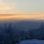 By the Yukon River in Downtown Whitehorse in the morning