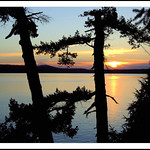 Sunset on Puget Sound's Orcas Island, Washington
