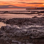 Chemical beach sunrise.......moon rock