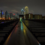 Dallas Train Track Reflection