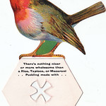 chromo nestles milk bird candleholder - robin