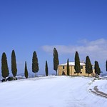 Snow in Pienza Countryside, Val d'Orcia [EXPLORE]