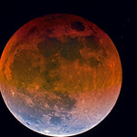 The blue hour of the golden moon