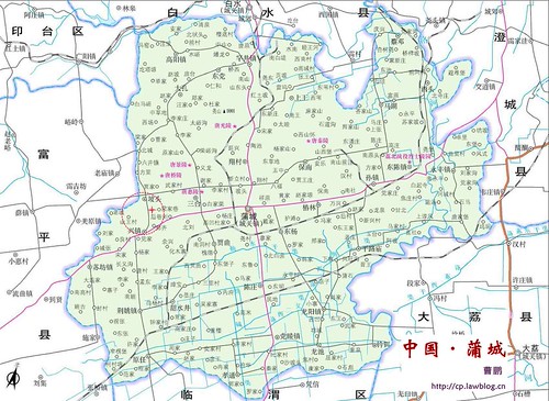 蒲城地图