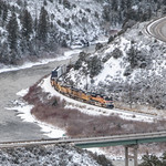 UP 1996 leading one of the last MRONY's on the Moffat.