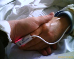 Holding my mom's hand