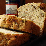 Savory Cheese & Chive Bread: Sliced