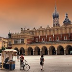 Coffee filter for the big Main Square in Krakow, Poland