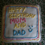 Mum and Dads birthday cake