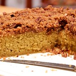 Pecan-Peach Cornmeal Cake