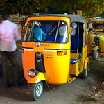 India - Telangana - Warangal - Streetlife At Night - Auto Rickshaw