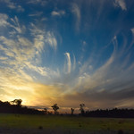 Sunset on the way to Launceston