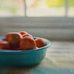 Tangerines in Blue Bowl