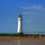 NEW BRIGHTON LIGHTHOUSE (PERCH ROCK), NEW BRIGHTON, MERSEYSIDE, ENGLAND.