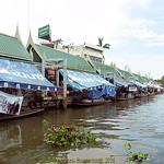 A long boat trip from Tha Tien Ferry terminal in 2010, Taling Chan Floating Market, Taling Chan District, Bangkok, Thailand.
