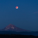 Lunar Eclipse over Mount Hood