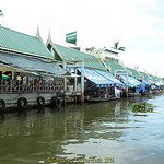 A long boat trip from Tha Tien Ferry terminal in 2010, Taling Chan Floating Market, Taling Chan District, Bangkok, Thailand.