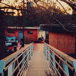 Walking to the river in the morning light