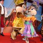 Pirate Dale dances with Pirate Clarice at the Princess and Pirates Breakfast at the Disneyland Hotel's Founder's Club