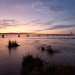 Mackinac Bridge at Sunset
