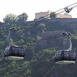 Koblenz, BUGA 2011, Seilbahn &uuml;ber den Rhein (cable car over the Rhine)