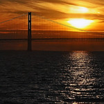 Mackinac Bridge at Sunset