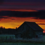 Log Barn Sunset