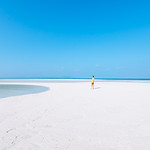 New year's day bliss on a tropical beach of Japan, Taketomi Island