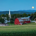 Moonrise over Peacham, Vermont