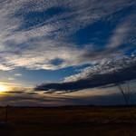 Across the fields sunset