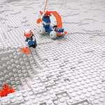 An IcePlanet scout investigating a cluster of heat-emitting photonic crystals on KOI-4427 b. (1/2)