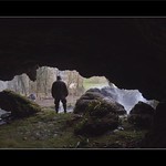 dans la grotte de la cascade de l'Adhuy- Amondans