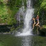 New Zealand Kaiate Falls lower falls