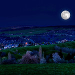 Full moon over Gutweiler / Germany
