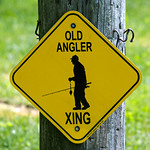 Old angler crossing